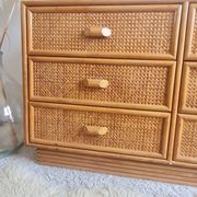 Commode en rotin, circa 1960