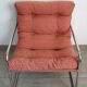Sofa and armchair chrome steel and fabric 70s / 80s