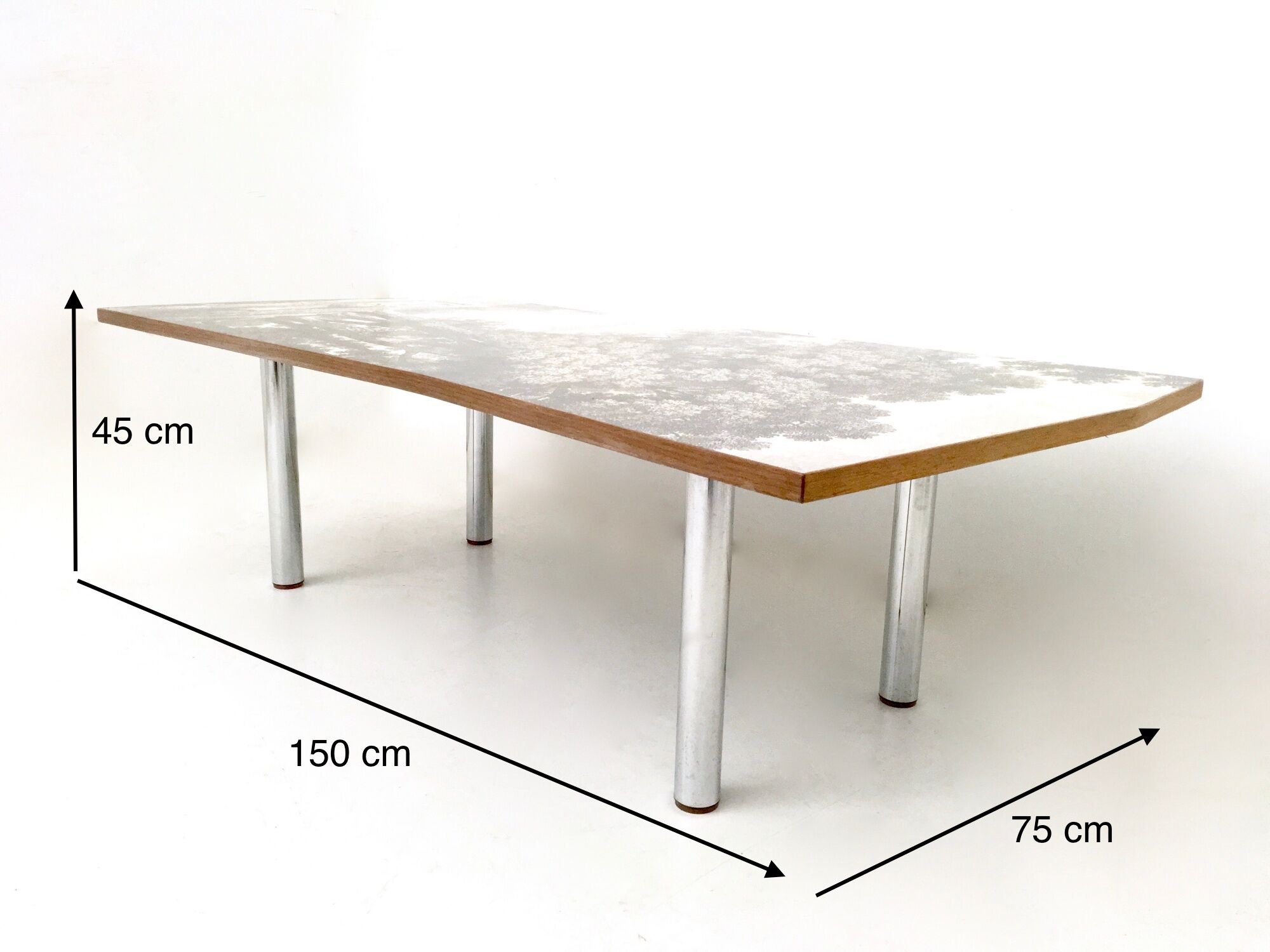 "transepoca" wooden coffee table by carmelo la gaipa, italy 2018