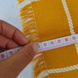 Lot de 12 serviettes de table jaune moutarde