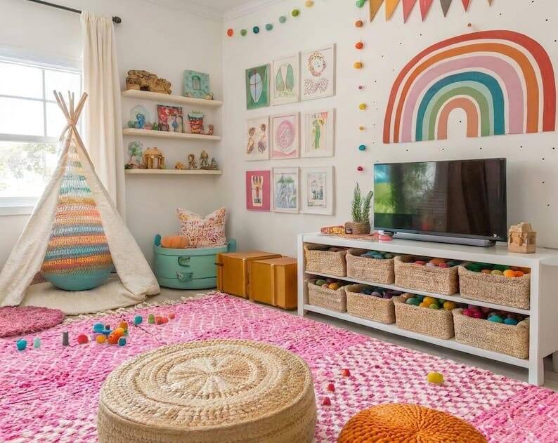 Magnificent pink Berber rug for your traditional space 2/3 m.