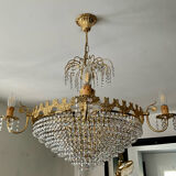 Waterfall chandelier with crystal tassels