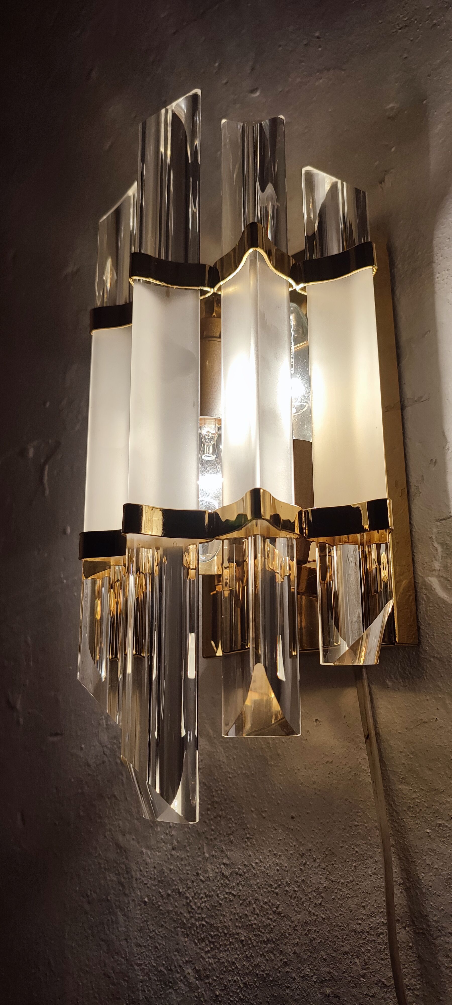 Appliques "Venini" of Murano glass. Italy 1980s.