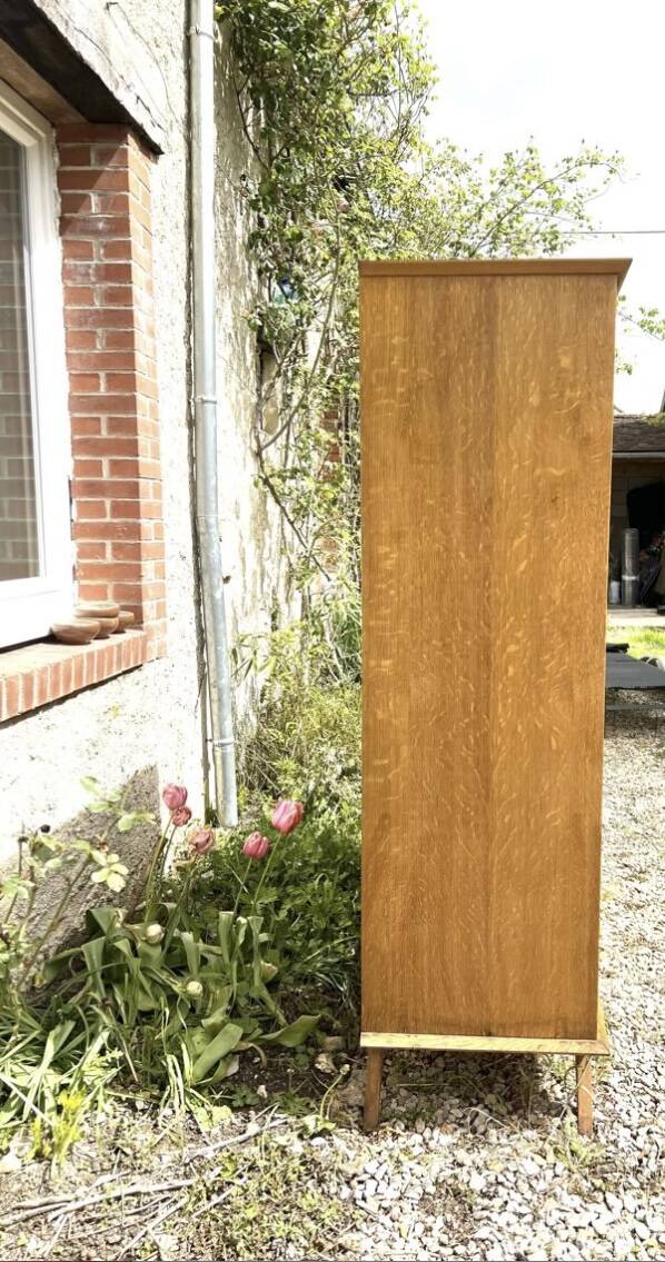 Armoire parisienne bois et rotin