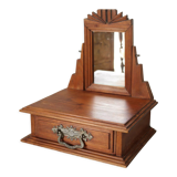 Coiffeuse psyché de table ancienne bois style art déco