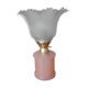 Lampe en verre rose