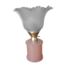 Small pink glass lamp