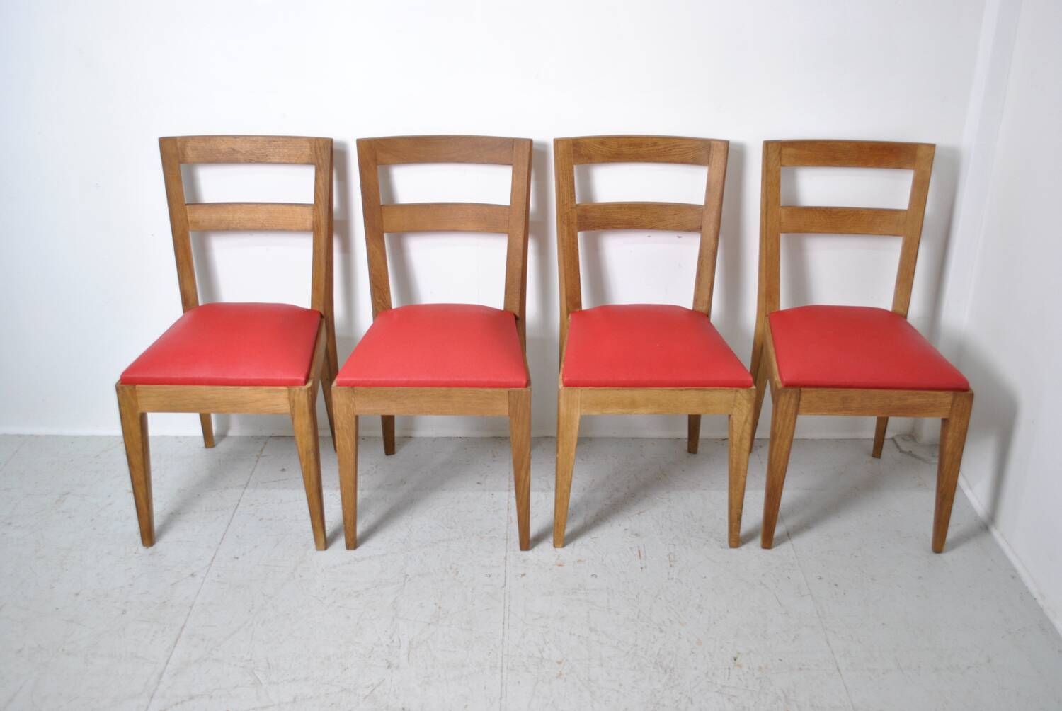 4 Solid oak chairs 1950