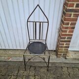 6 chaises de salle à manger en acier soudé - Art déco - Commandées à un artiste local