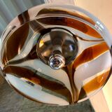 Suspension in Murano glass and chrome metal