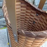 Braided wicker umbrella holder 60/70s