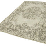 Handmade decorative oriental beige carpet 179 cm x 298 cm