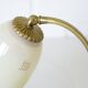 Antique Bedside Lamp / Art Deco Desk Lamp / Brass Table Light / Hand Blown