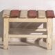 Rustic low bench made of wood – Central Europe, around 1940