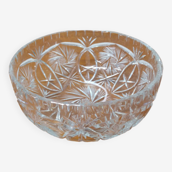 Cut crystal salad bowl