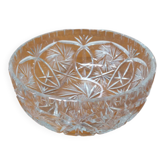 Cut crystal salad bowl