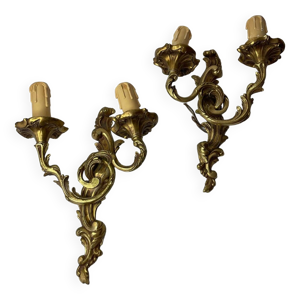 Paire d’appliques en - bronze