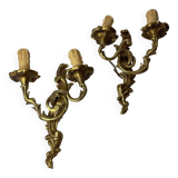 Paire d’appliques en bronze