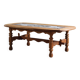 Vintage Danish brutalist oak & tile coffee table in the style of Henning Kjærnulf, 1960s
