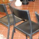 Série de 4 chaises d’école noires