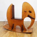 Éléphant à bascule en bois