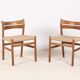 2x Børge Mogensen BM1 oak dining chairs, 1950s, Denmark