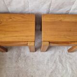 Pair of Regain elm bedside tables