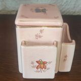 Storage pot with compartments for make-up and beauty products in old earthenware De Bruyn Fives Lille