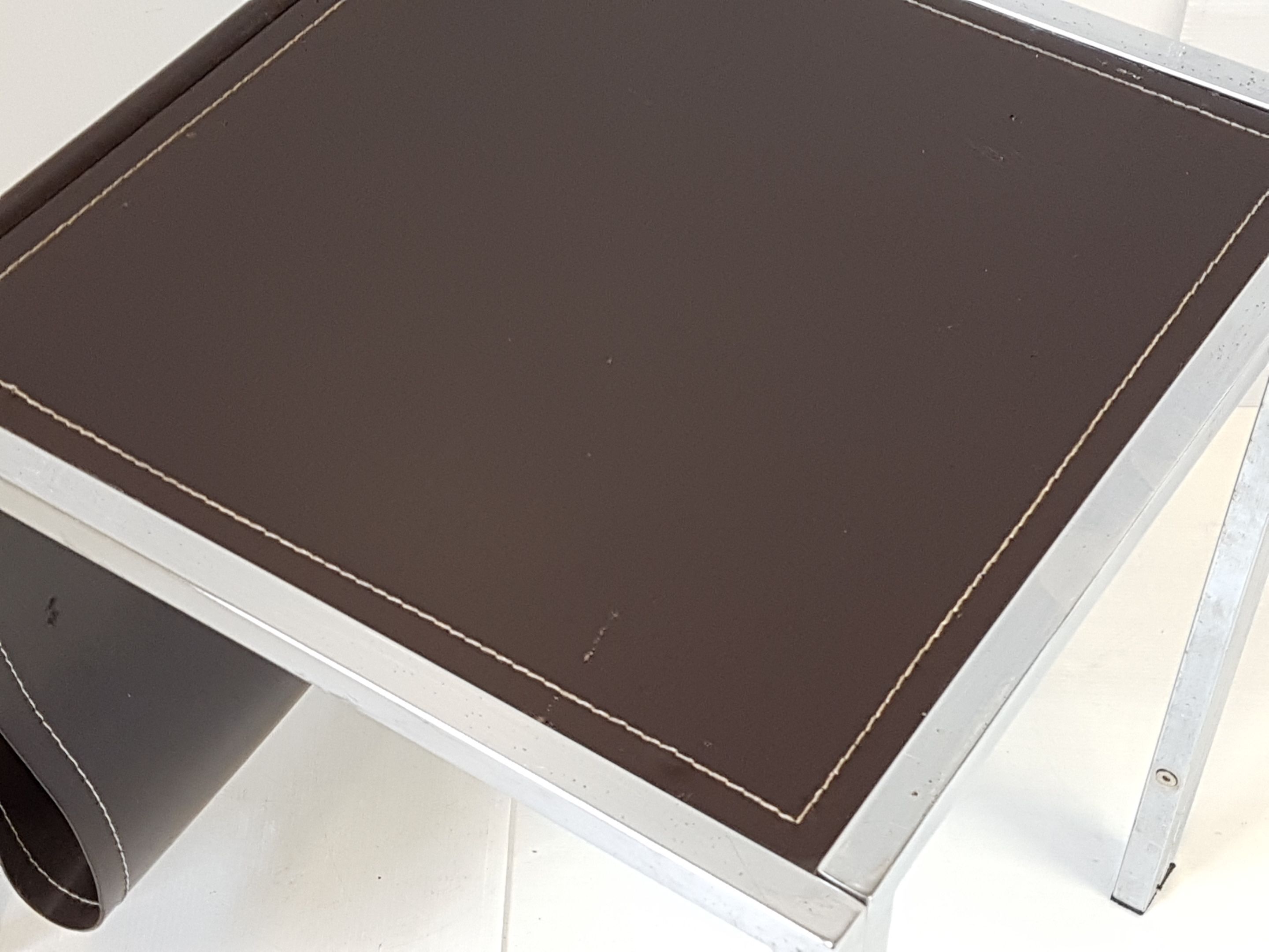 1970 vintage magazine rack side table