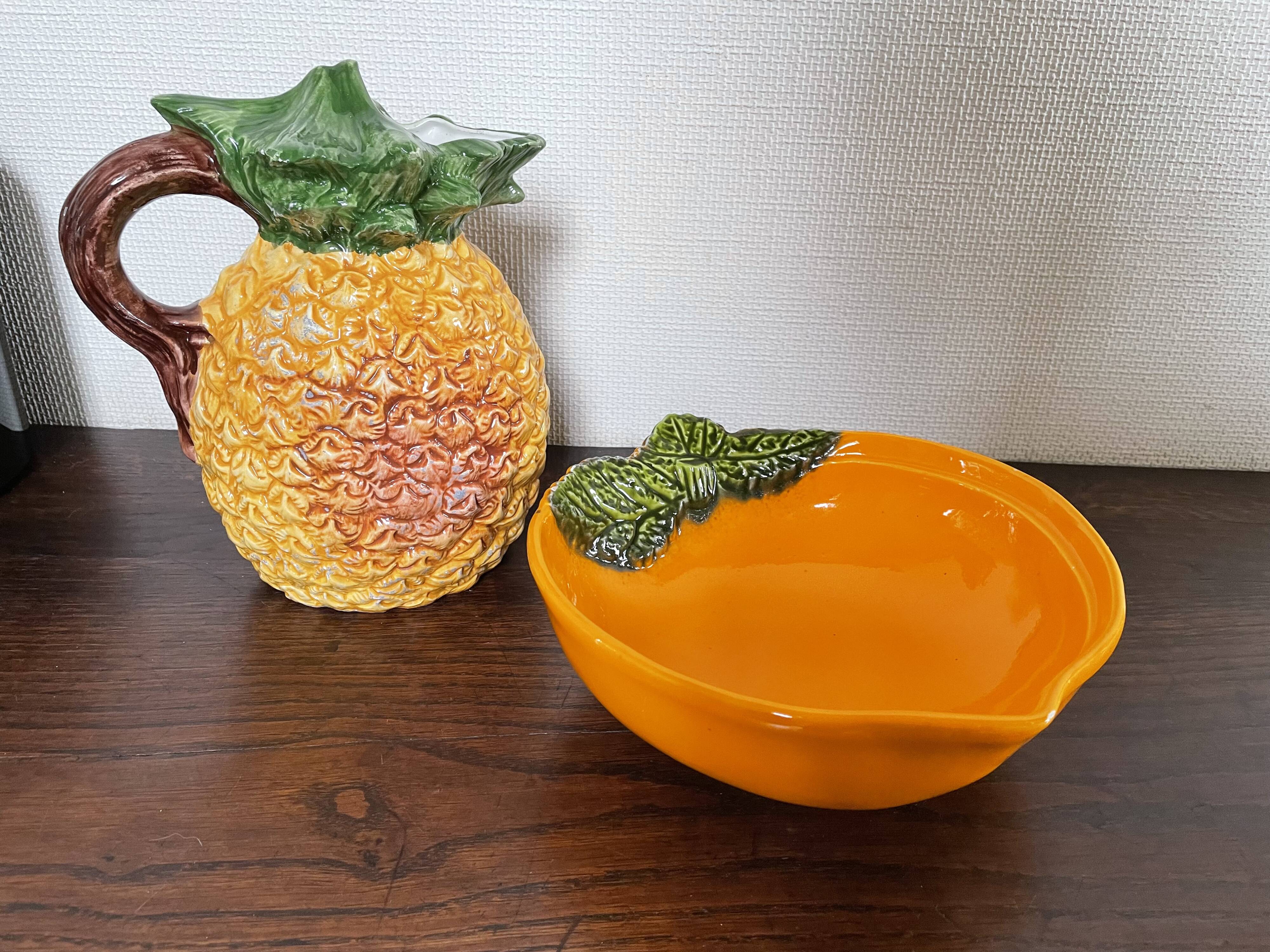 Orange slip salad bowl