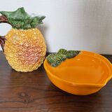 Orange slip salad bowl