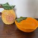 Orange slip salad bowl