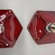 Set of Two SPACE AGE Ceramic Fat Lava Wall Lights by Hustadt Lights Germany