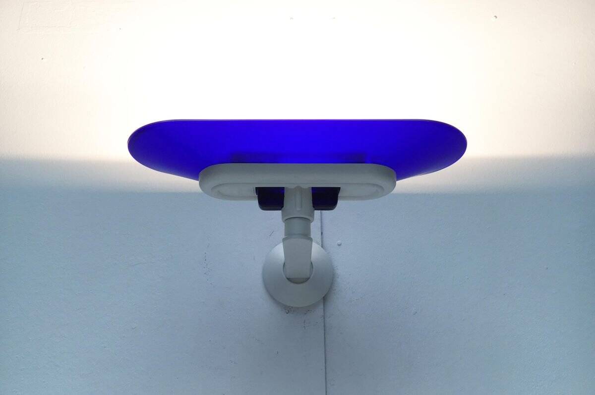 White vintage wall sconces Jill by Perry King, S. Miranda, G. Arnaldi for Arteluce, set of 2.