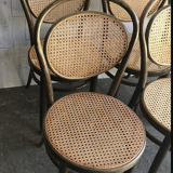 Dining Chairs in Wood Cane, Germany, 1960s, Set of 6