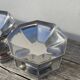 4 stainless steel cups 1970 signed Couzon