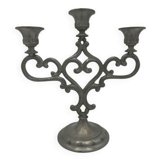 Vintage pewter candlestick