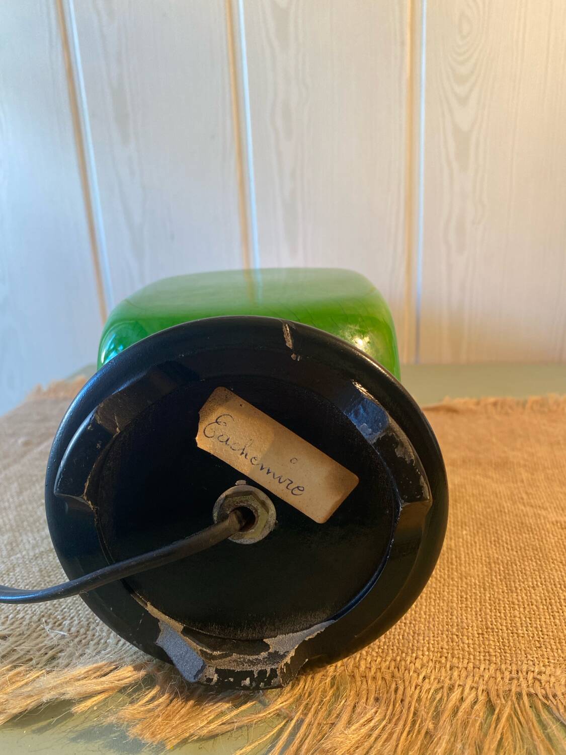 Vintage cracked ceramic lamp base