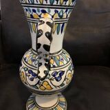 Vase Morocco amphora 28.5cm ceramic hand painted Moroccan art vintage old