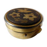 Gold metal pill box