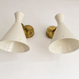 Pair of Italian design wall lamps 1950