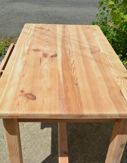 Natural wood farm table