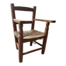 Straw wooden children's chair