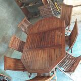Teak table and chairs