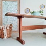 Old solid wood bench