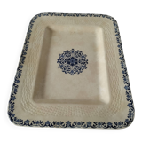 Large antique Gien earthenware dish – braided border – late 19th century