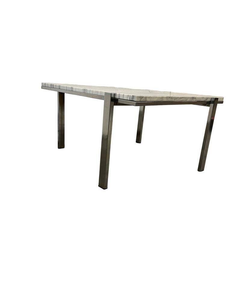 Vintage marble coffee table with chrome