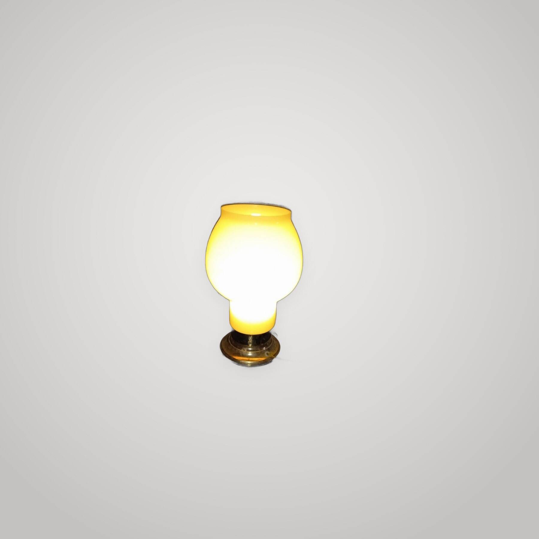 70s Vintage Murano Beige Mushroom Table Lamp