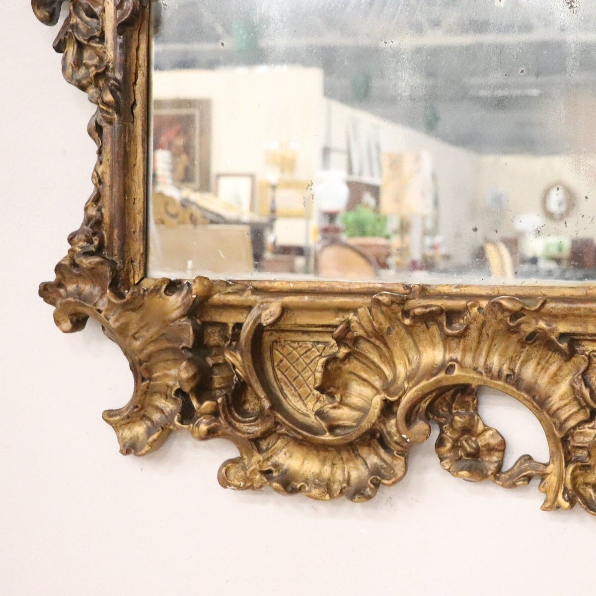 Antique Large Wall Mirror, Italy Late 19th Century