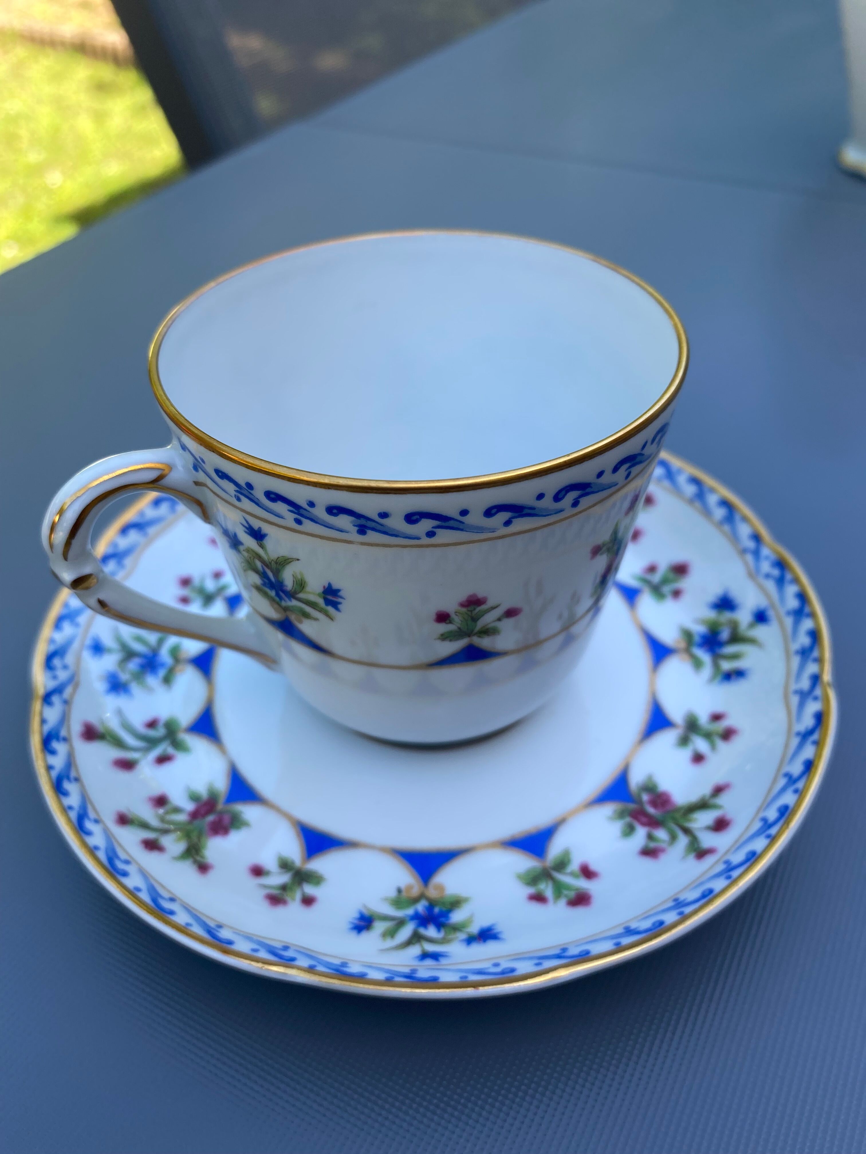 Porcelain coffee service Bernardaud model Chateaubriand Limoges